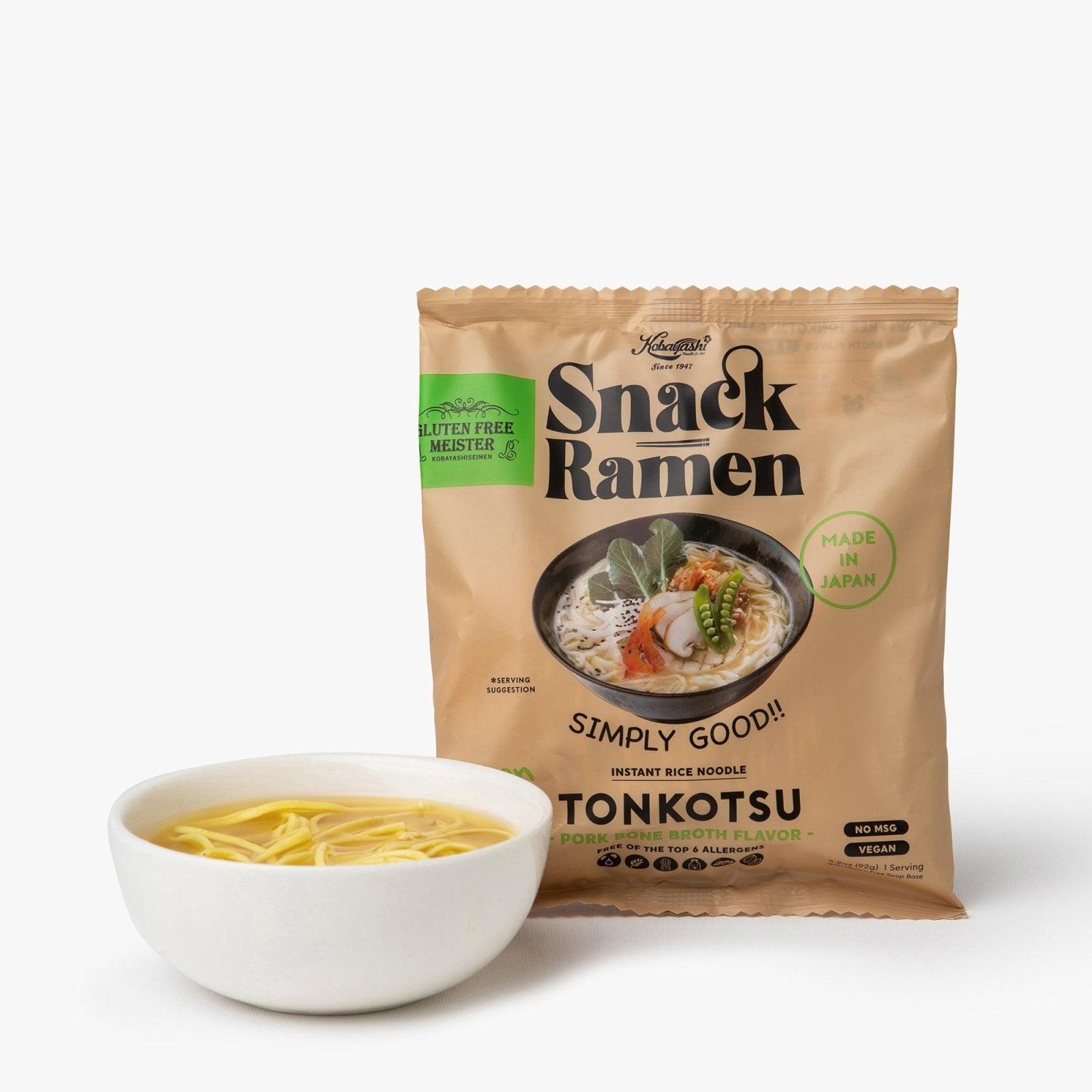 Instant ramen met tonkotsu glutenvrij (1 portie) - 92g - Kobayashi Noodle - iRASSHAi